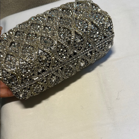 Sparkling Silver Crystal Clutch - Picture 4 of 5